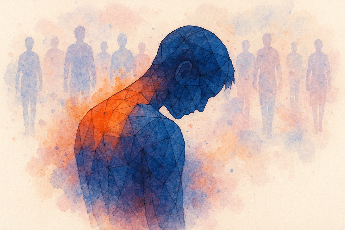 Clearview Treatment - BPD test blog - abstract watercolor of person standing alone