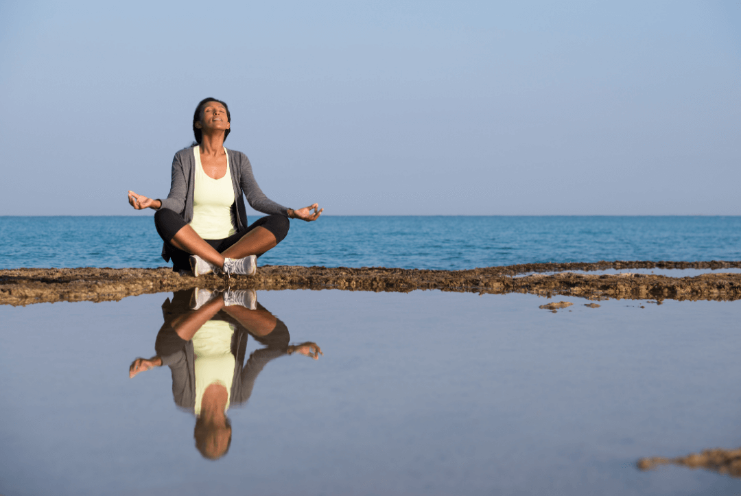 Meditating on the Beach