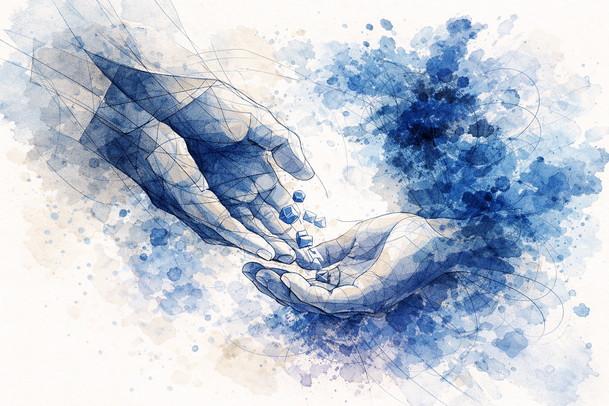 Watercolor image of hands for Clearview Treatment blog called Am I Helping or Enabling? How to Know the Difference.