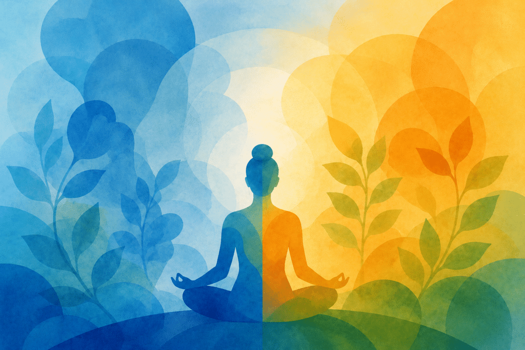 Clearview Treatment - watercolor painting of a woman meditating