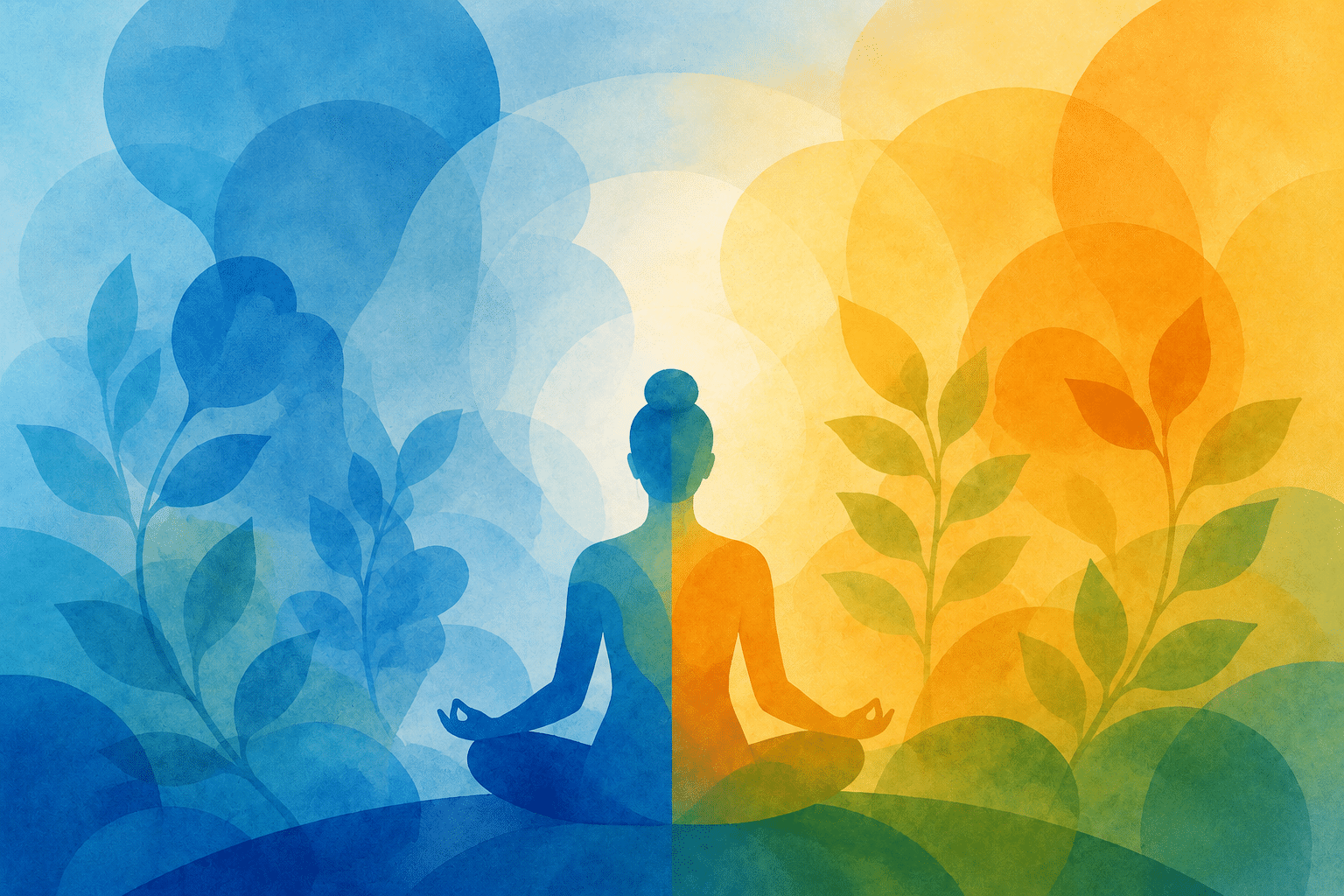 Clearview Treatment - watercolor painting of a woman meditating